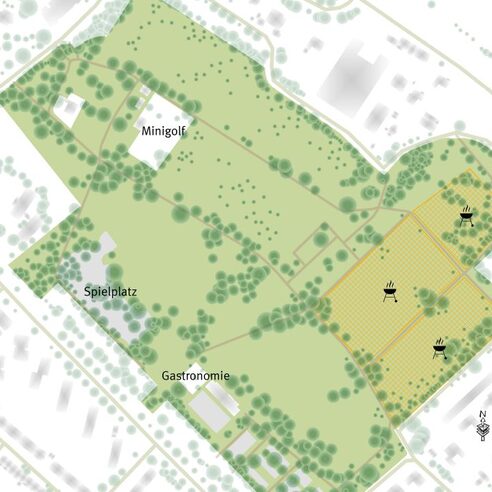 منطقة الشواء في حديقة الفولكس بارك