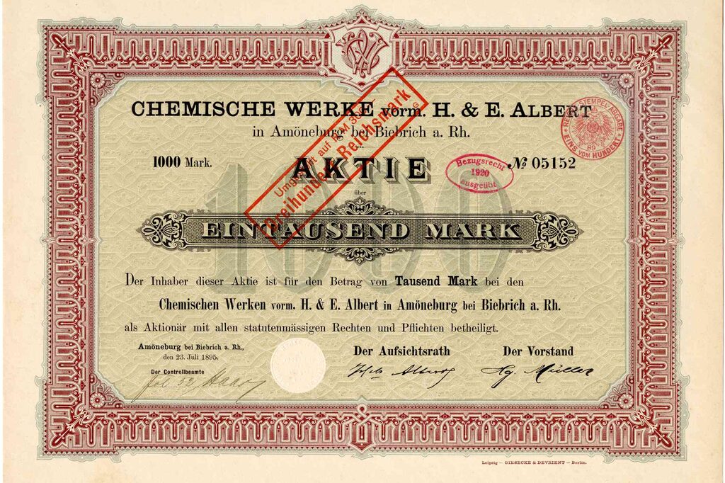 Chemische Werke vorm H.& E. Albert, Amoeneburg near Biebrich