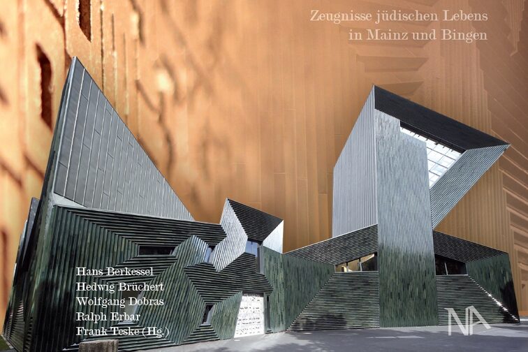 La nuova sinagoga di Magonza, parte inferiore della copertina del libro "Luce dell'esilio".