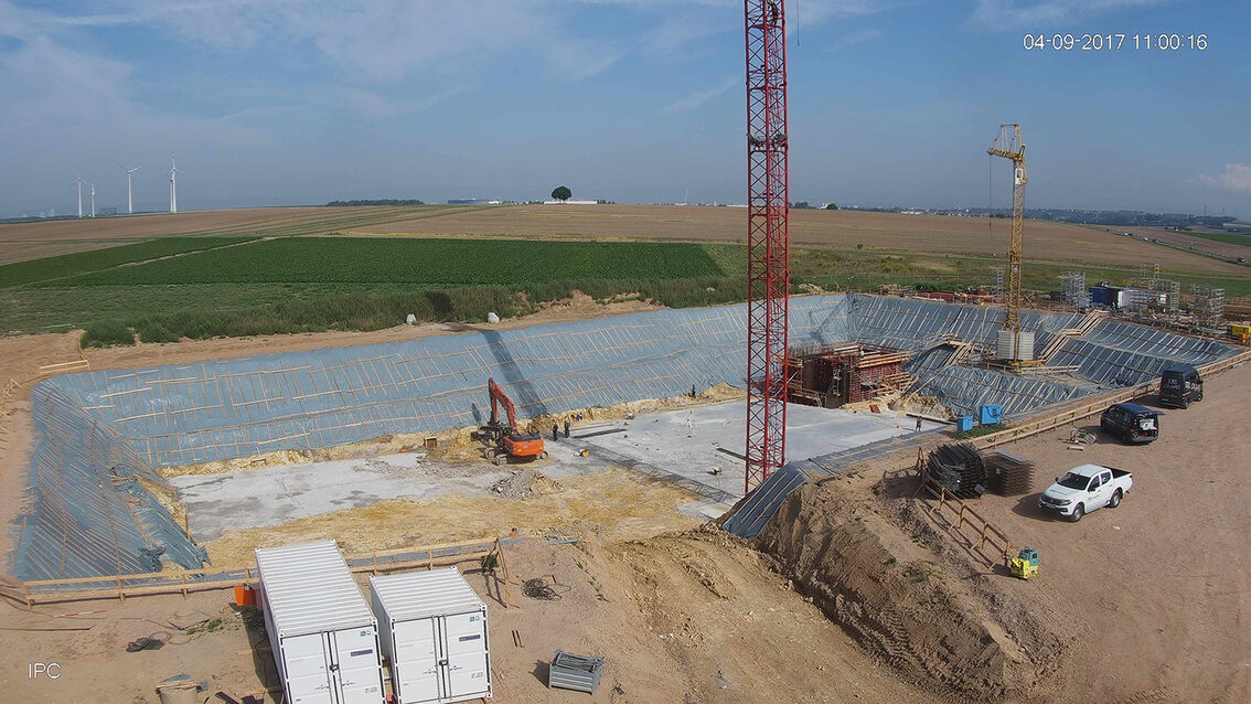 Construction d'un nouveau bassin de rétention des eaux pluviales à Ebersheim