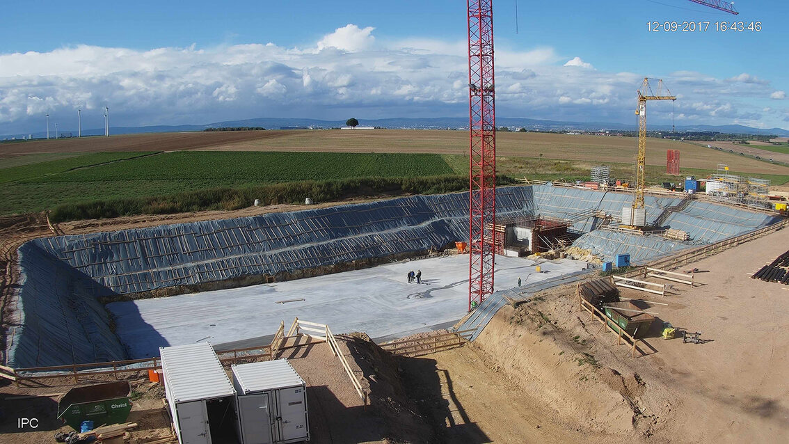 Construction d'un nouveau bassin de rétention des eaux pluviales à Ebersheim