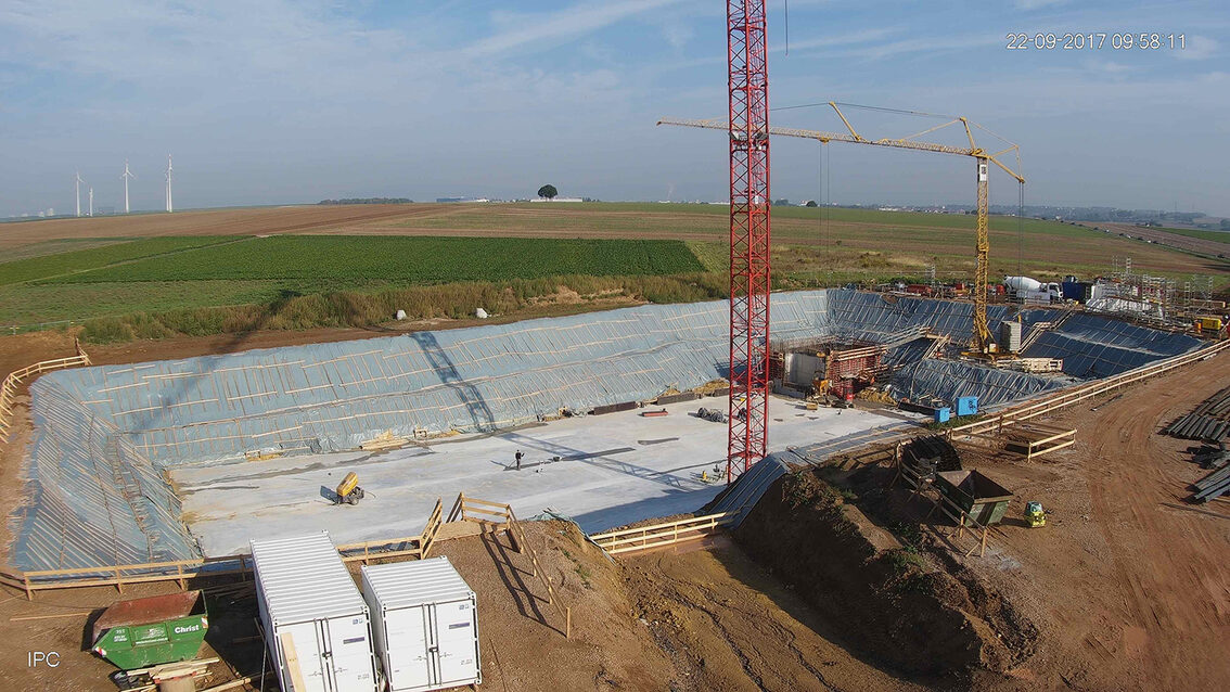 Construction d'un nouveau bassin de rétention des eaux pluviales à Ebersheim