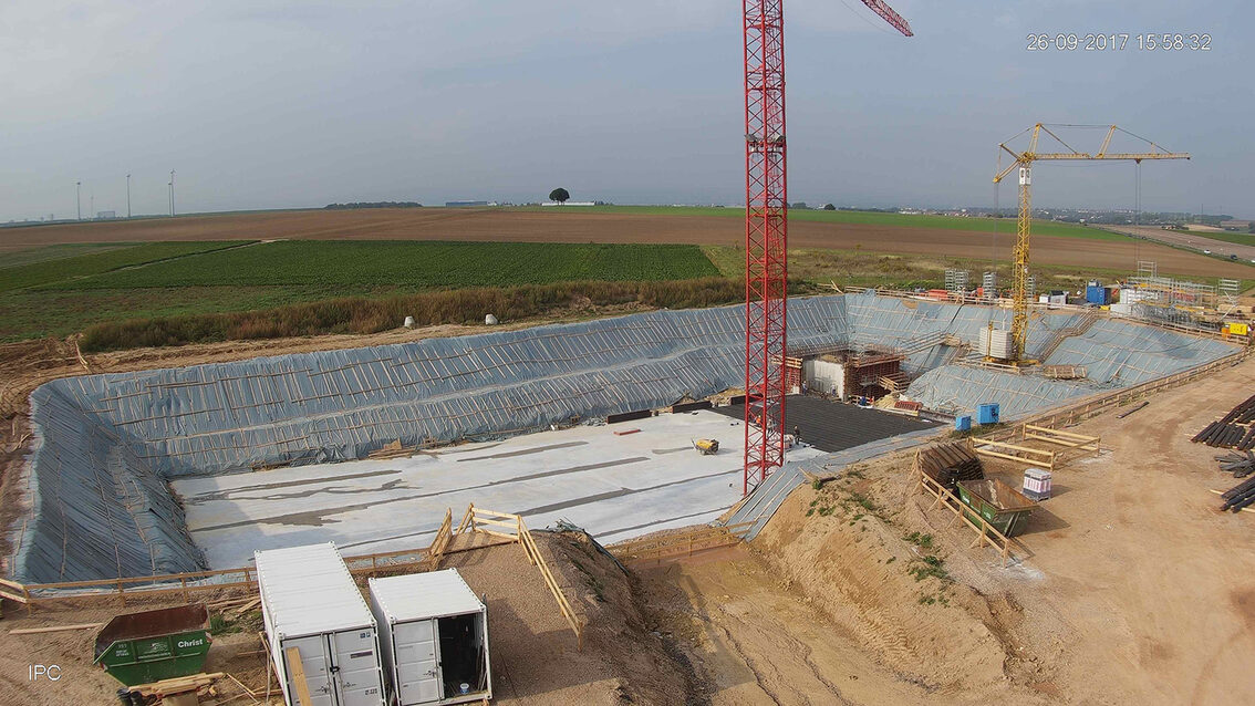 Construction d'un nouveau bassin de rétention des eaux pluviales à Ebersheim