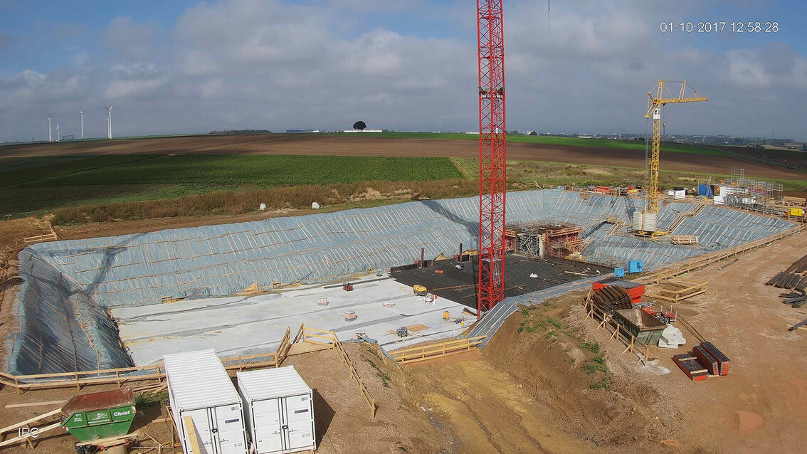 Construction d'un nouveau bassin de rétention des eaux pluviales à Ebersheim