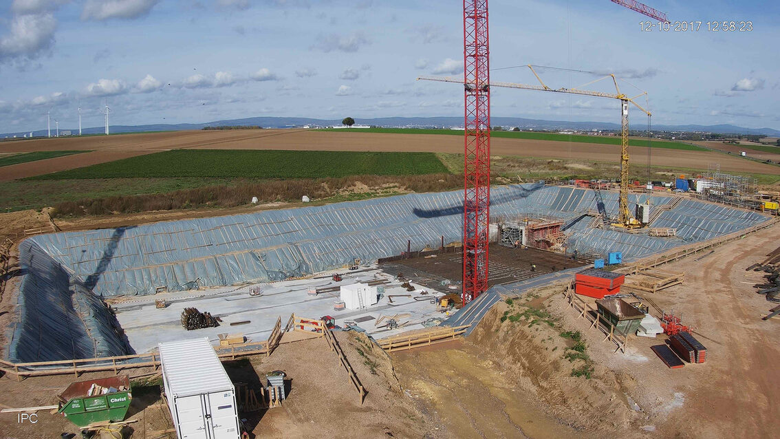 Construction d'un nouveau bassin de rétention des eaux pluviales à Ebersheim Octobre 2017