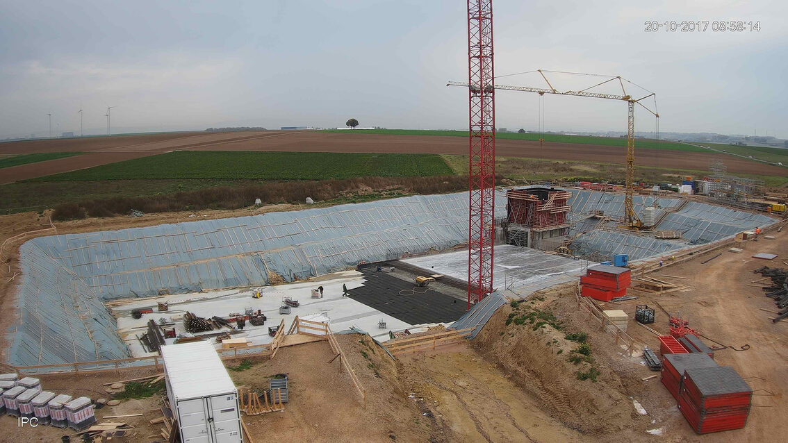 Construction d'un nouveau bassin de rétention des eaux pluviales à Ebersheim Octobre 2017