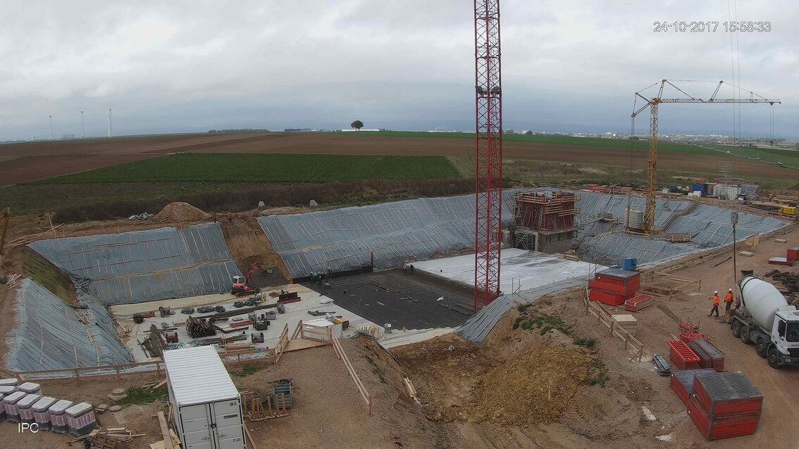 Construction d'un nouveau bassin de rétention des eaux pluviales à Ebersheim Octobre 2017