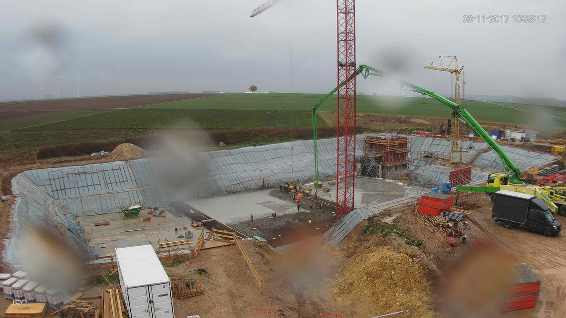 Construction d'un nouveau bassin de rétention des eaux pluviales à Ebersheim Octobre 2017