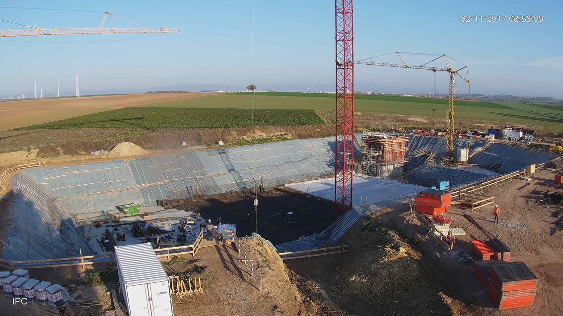 Construction d'un nouveau bassin de rétention des eaux pluviales à Ebersheim Novembre 2017