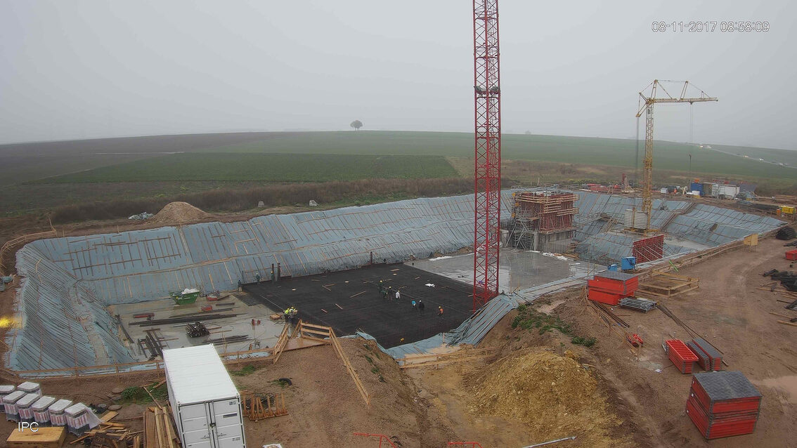Construction d'un nouveau bassin de rétention des eaux pluviales à Ebersheim Novembre 2017