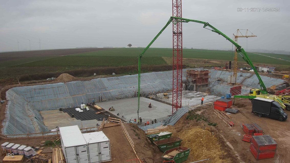 Construction d'un nouveau bassin de rétention des eaux pluviales à Ebersheim Novembre 2017