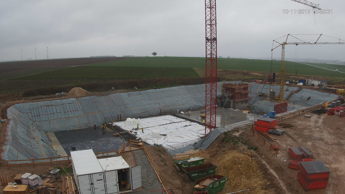 Construction d'un nouveau bassin de rétention des eaux pluviales à Ebersheim Novembre 2017