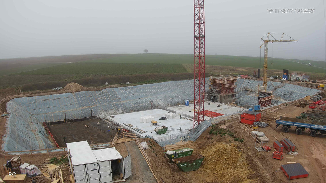 Construction d'un nouveau bassin de rétention des eaux pluviales à Ebersheim Novembre 2017