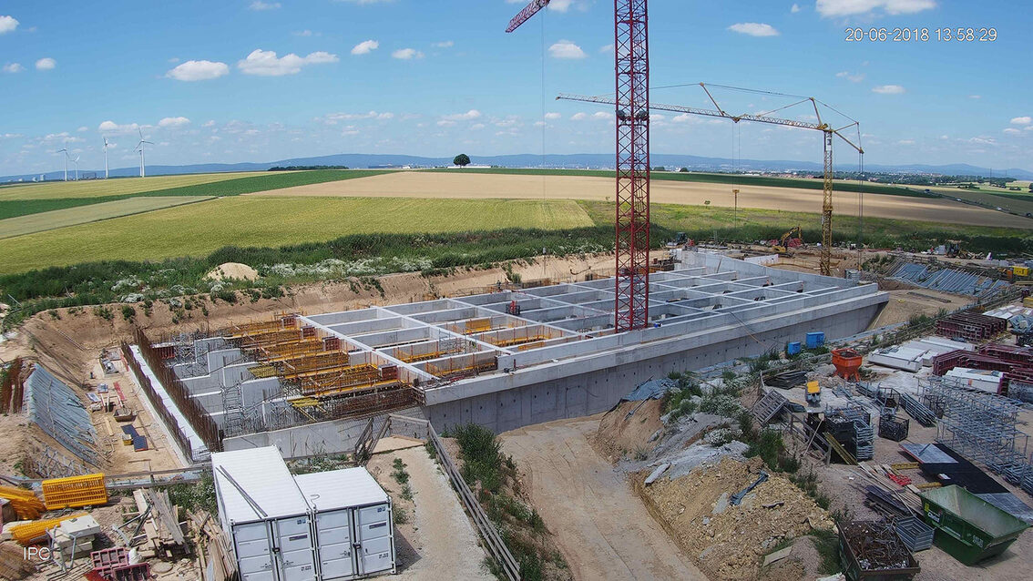 Chantier du bassin de rétention des eaux pluviales 2018