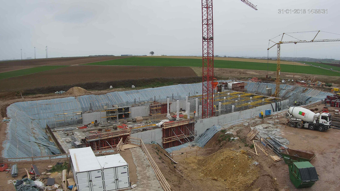 Construction d'un nouveau bassin de rétention des eaux pluviales à Ebersheim Janvier 2018