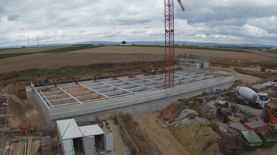 Chantier du bassin de rétention des eaux pluviales 2018