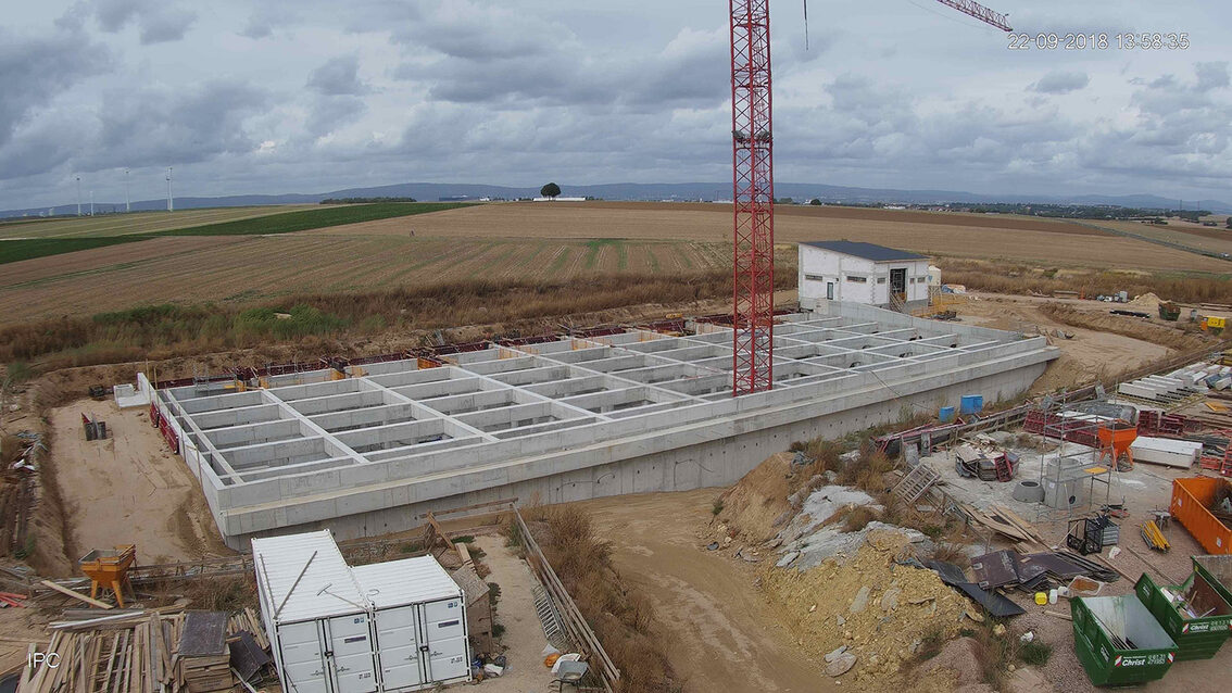 Chantier du bassin de rétention des eaux pluviales 2018