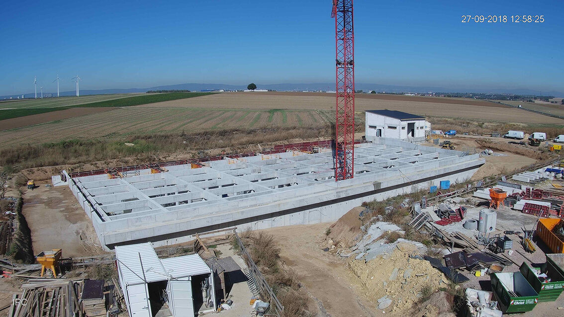 Chantier du bassin de rétention des eaux pluviales 2018