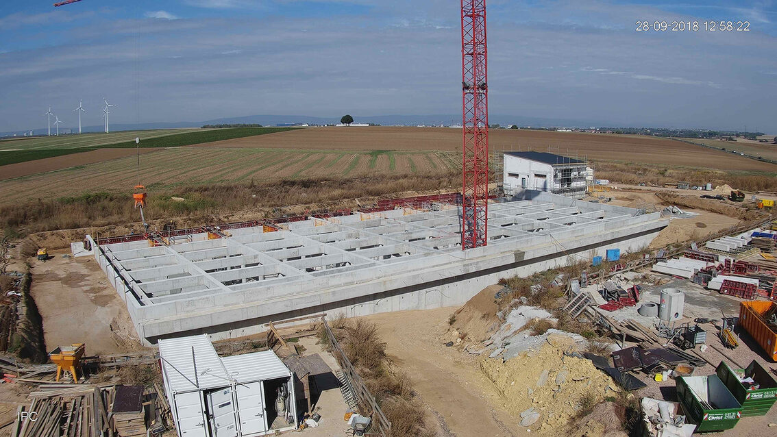 Chantier du bassin de rétention des eaux pluviales 2018