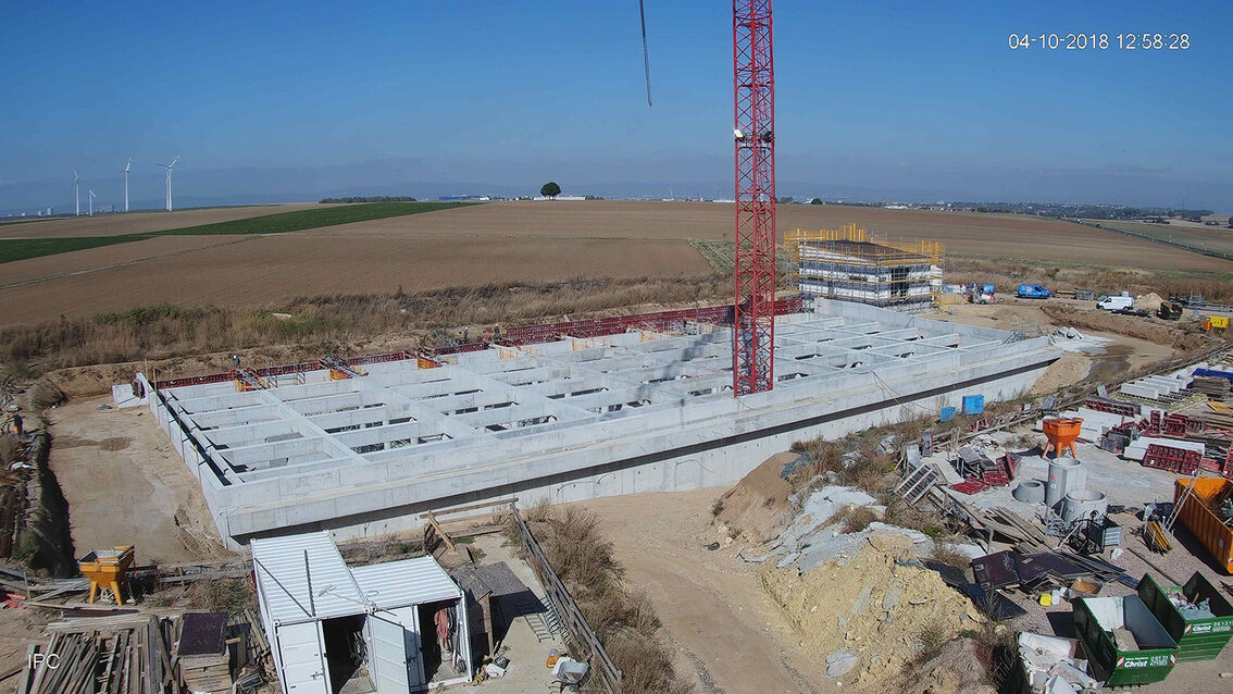 Chantier du bassin de rétention des eaux pluviales 2018