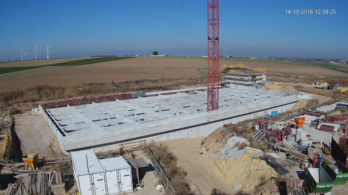 Chantier du bassin de rétention des eaux pluviales 2018