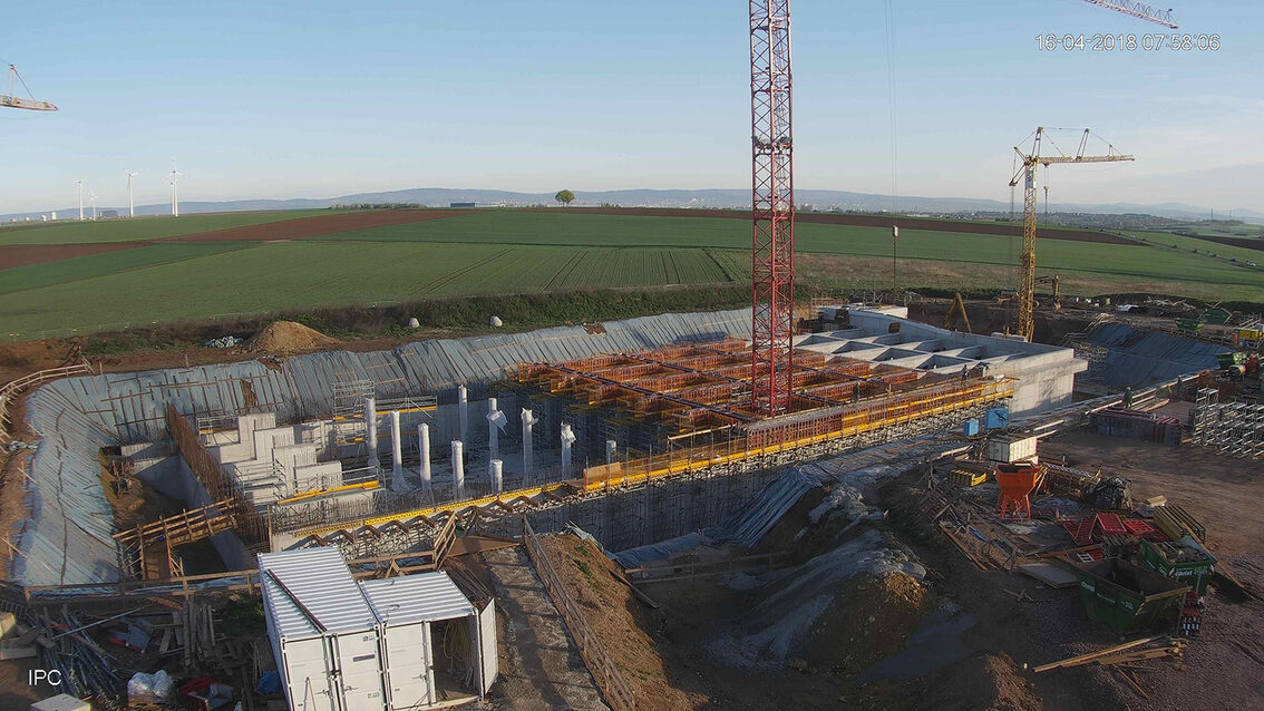 Construction d'un nouveau bassin de rétention des eaux pluviales à Ebersheim Avril 2018