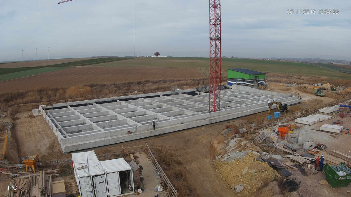 Chantier du bassin de rétention des eaux pluviales 2018