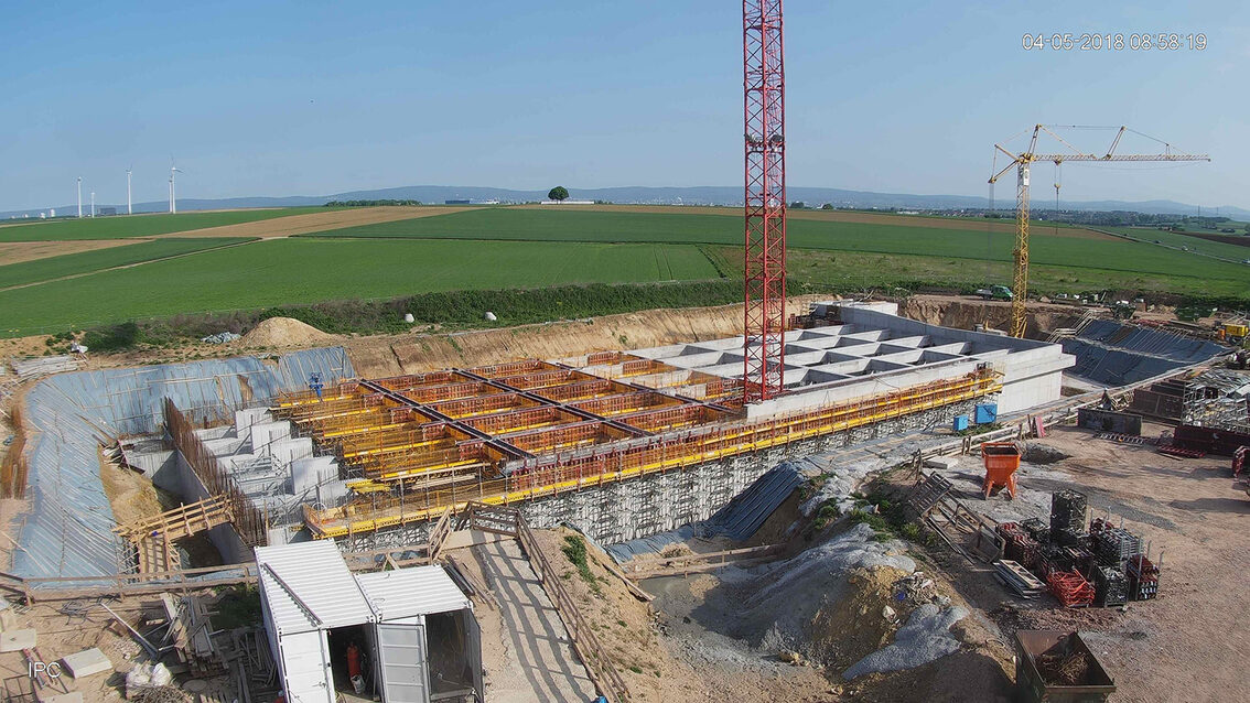 Construction d'un nouveau bassin de rétention des eaux pluviales à Ebersheim Mai 2018