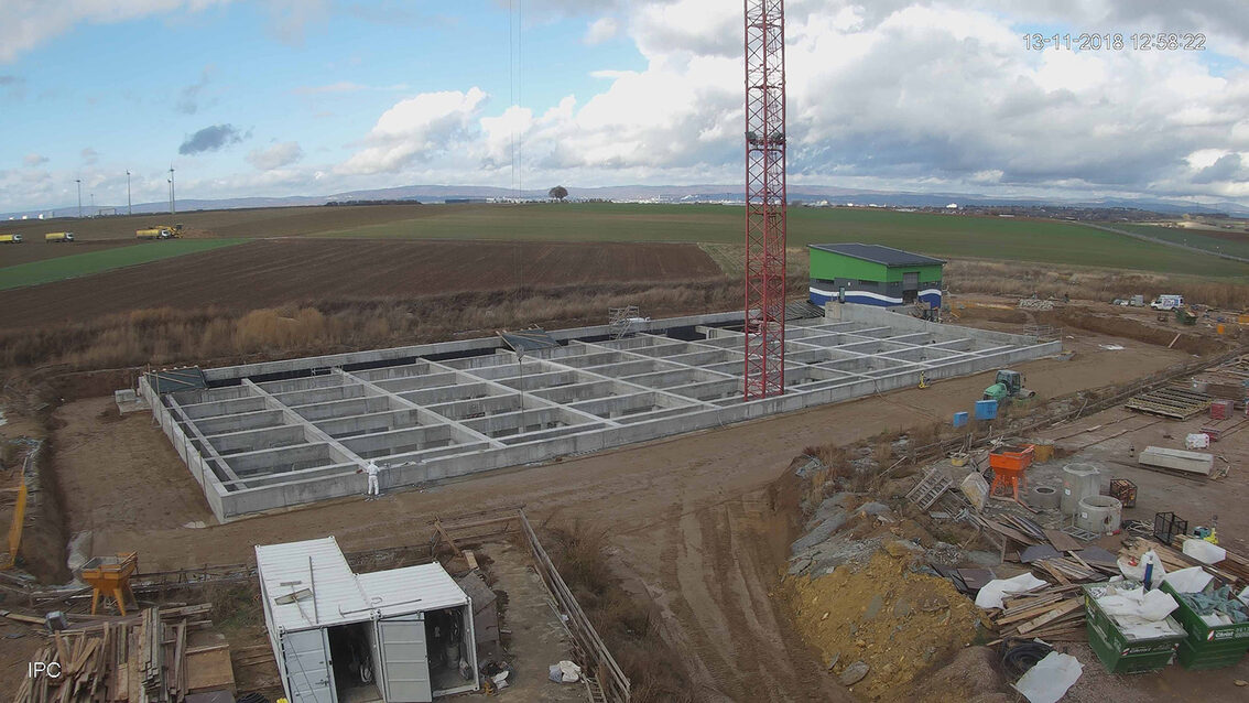 Chantier du bassin de rétention des eaux pluviales 2018