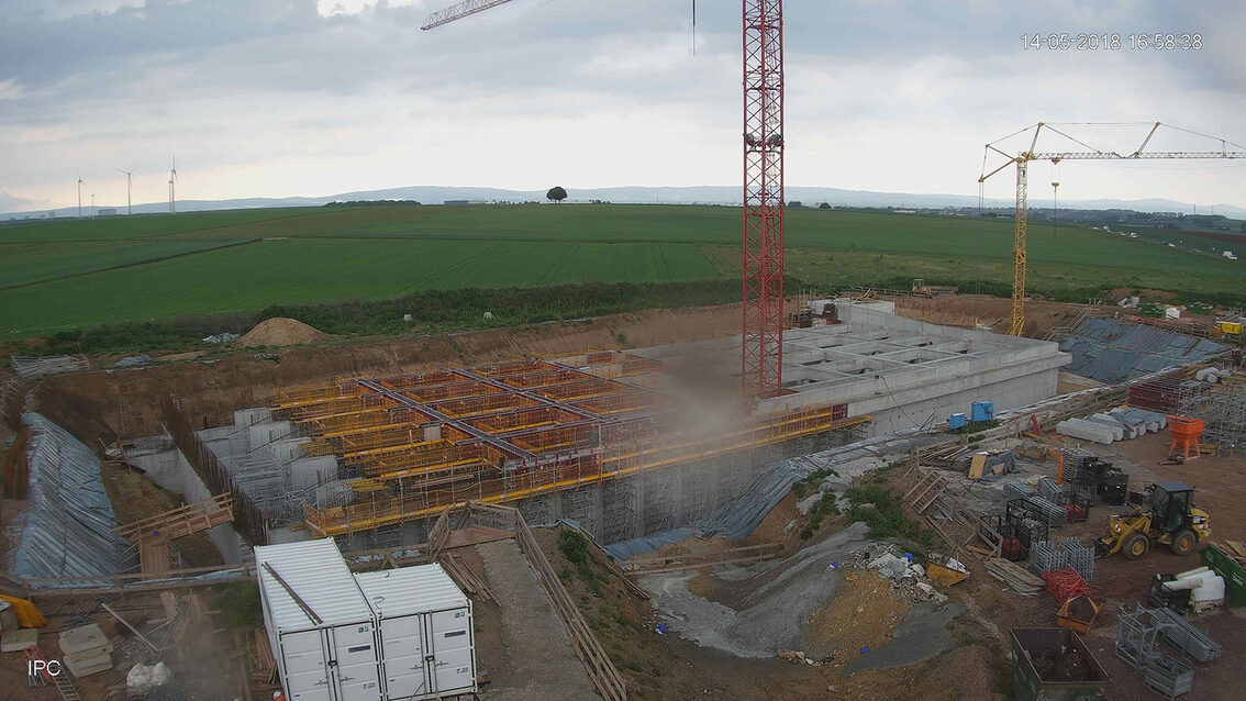 Construction d'un nouveau bassin de rétention des eaux pluviales à Ebersheim Mai 2018