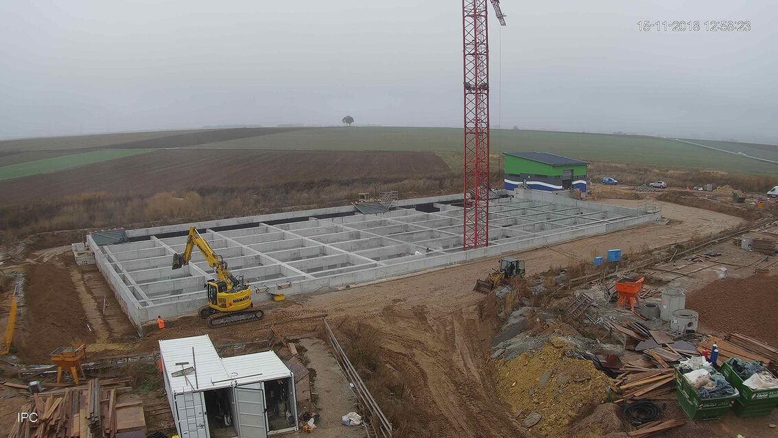 Chantier du bassin de rétention des eaux pluviales 2018