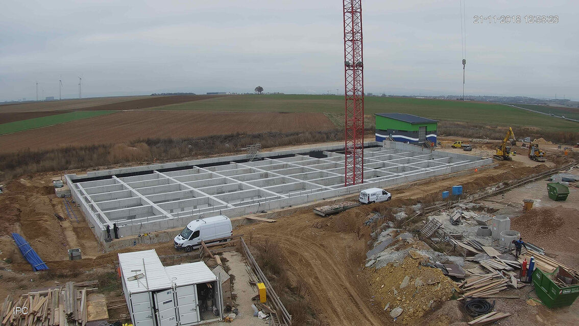 Chantier du bassin de rétention des eaux pluviales 2018