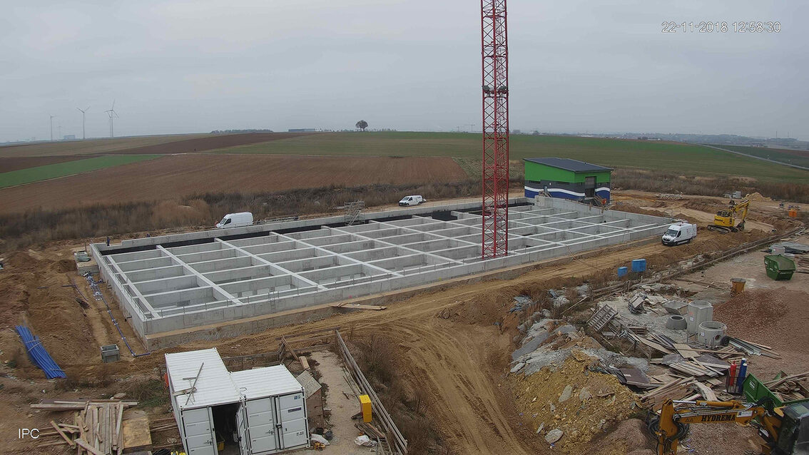 Chantier du bassin de rétention des eaux pluviales 2018