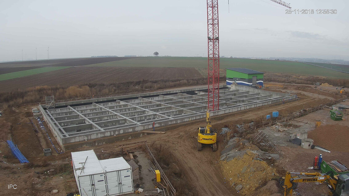 Chantier du bassin de rétention des eaux pluviales 2018