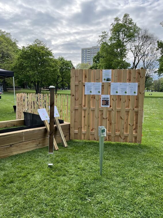 Station Le bois dans l'aménagement paysager