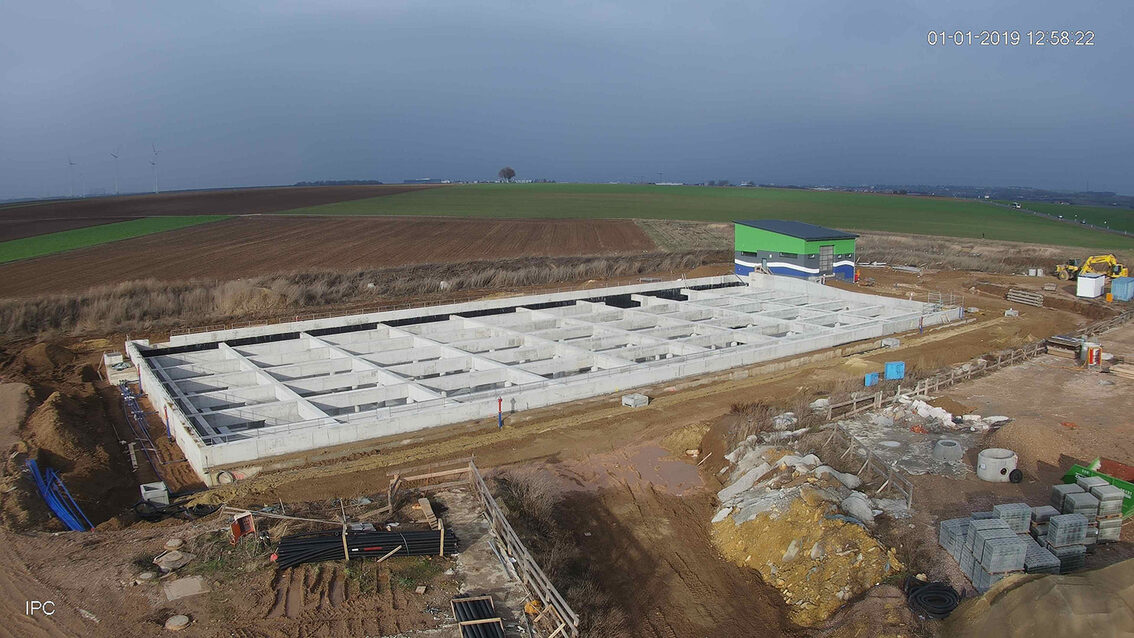 Chantier du bassin de rétention des eaux pluviales 2019