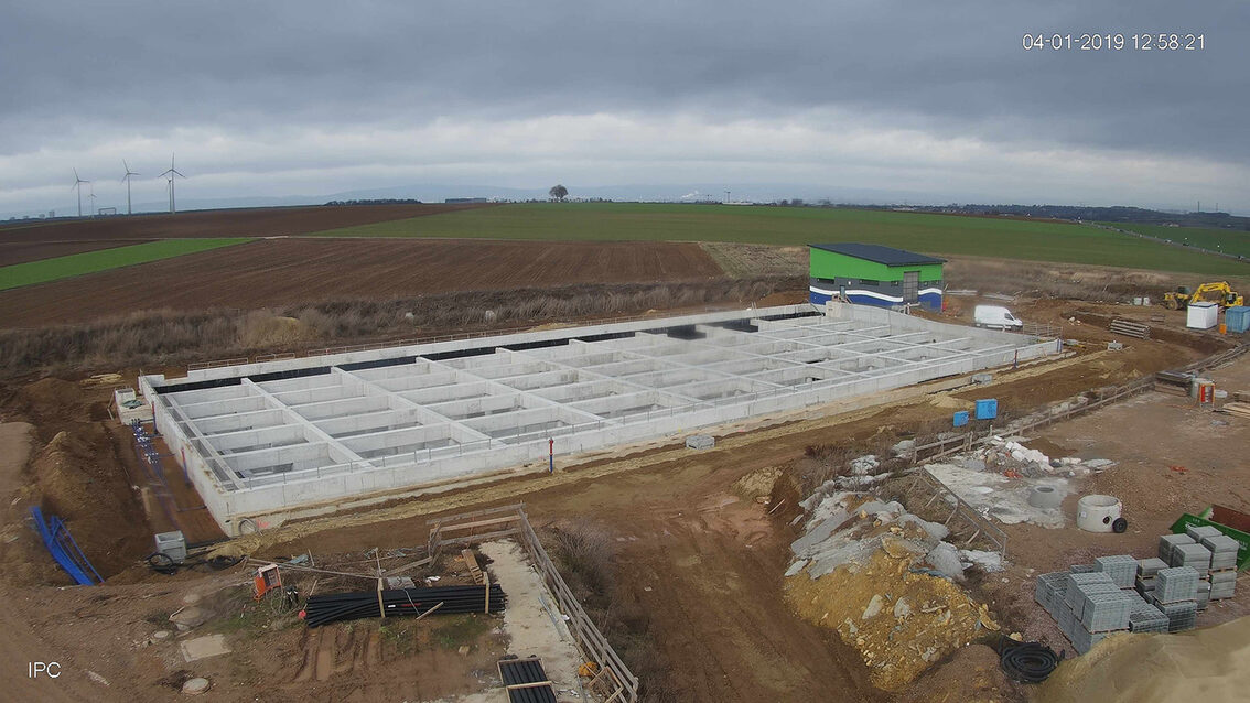 Chantier du bassin de rétention des eaux pluviales 2019