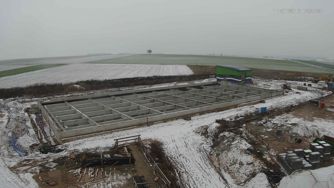 Chantier du bassin de rétention des eaux pluviales 2019