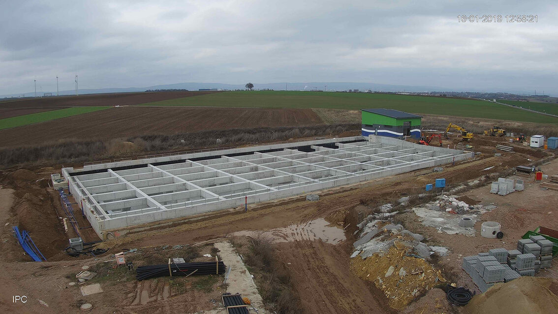 Chantier du bassin de rétention des eaux pluviales 2019