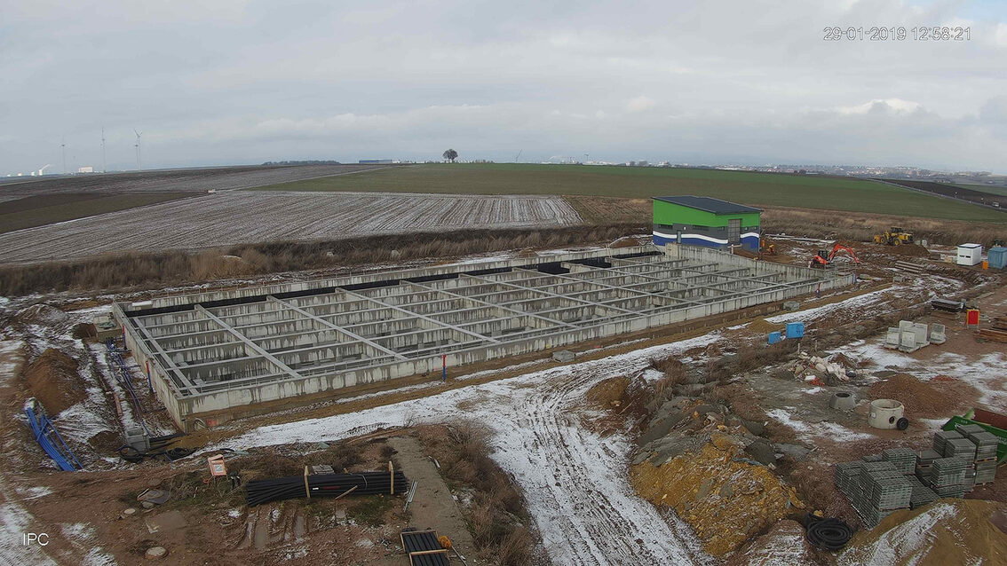 Chantier du bassin de rétention des eaux pluviales 2019