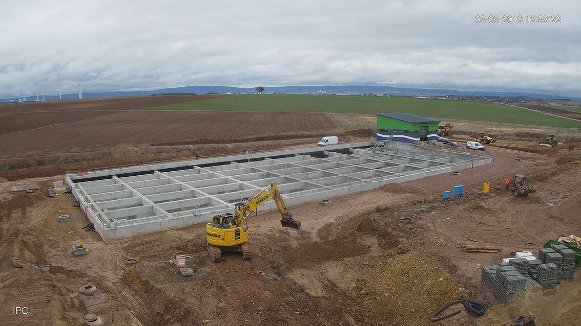 Chantier du bassin de rétention des eaux pluviales 2019