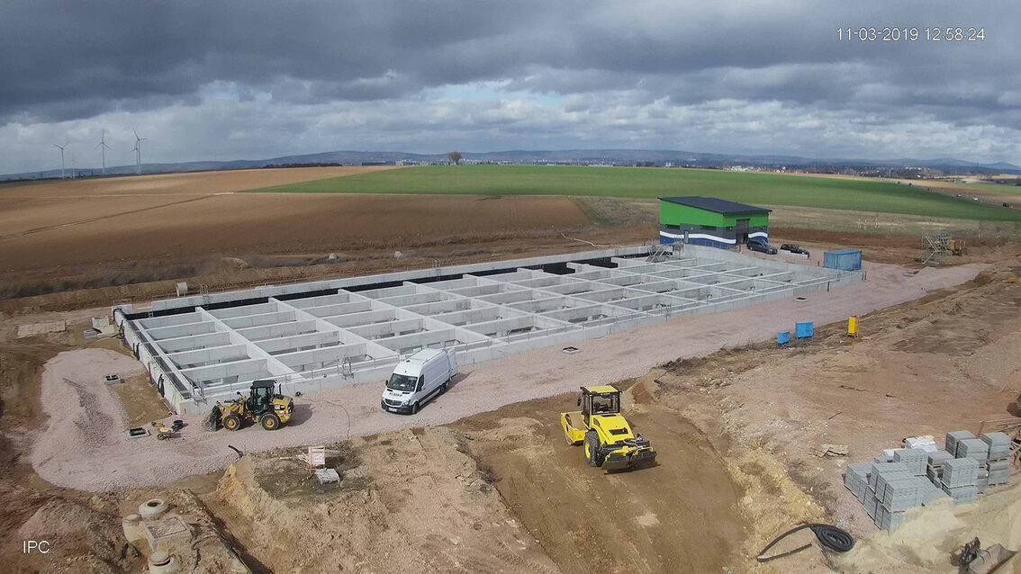 Chantier du bassin de rétention des eaux pluviales 2019
