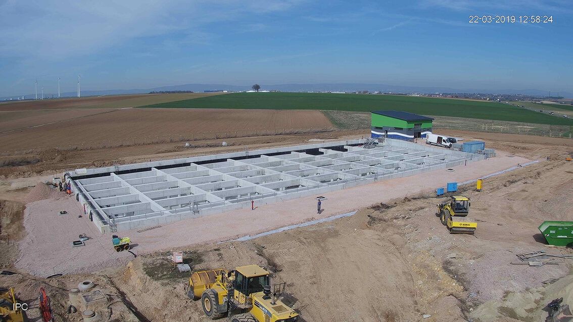 Chantier du bassin de rétention des eaux pluviales 2019