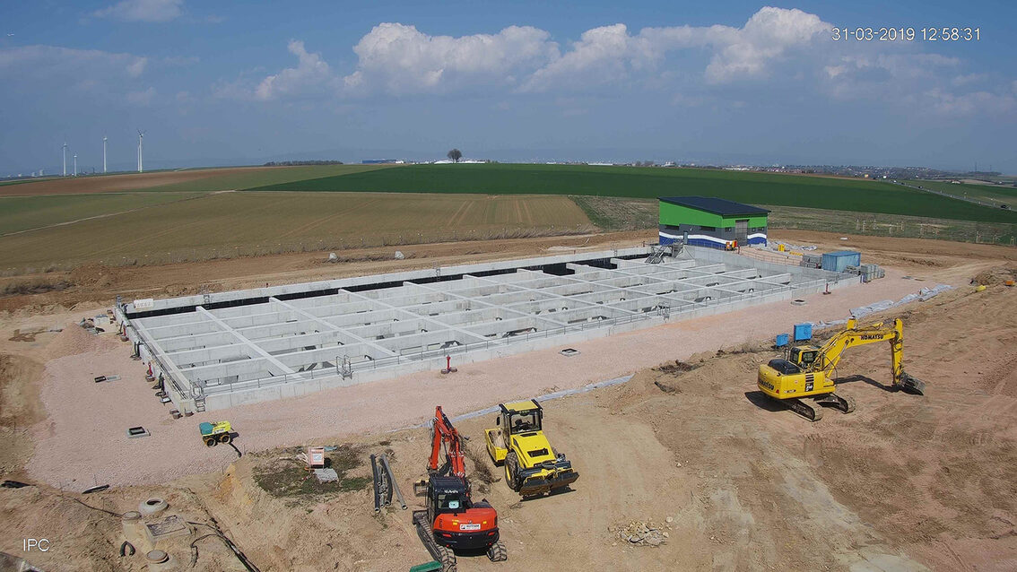 Chantier du bassin de rétention des eaux pluviales 2019