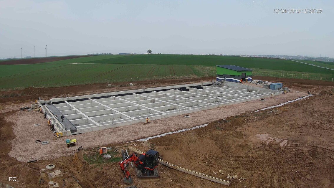 Chantier du bassin de rétention des eaux pluviales 2019