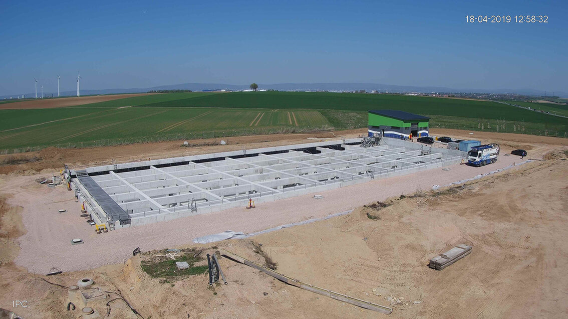 Chantier du bassin de rétention des eaux pluviales 2019