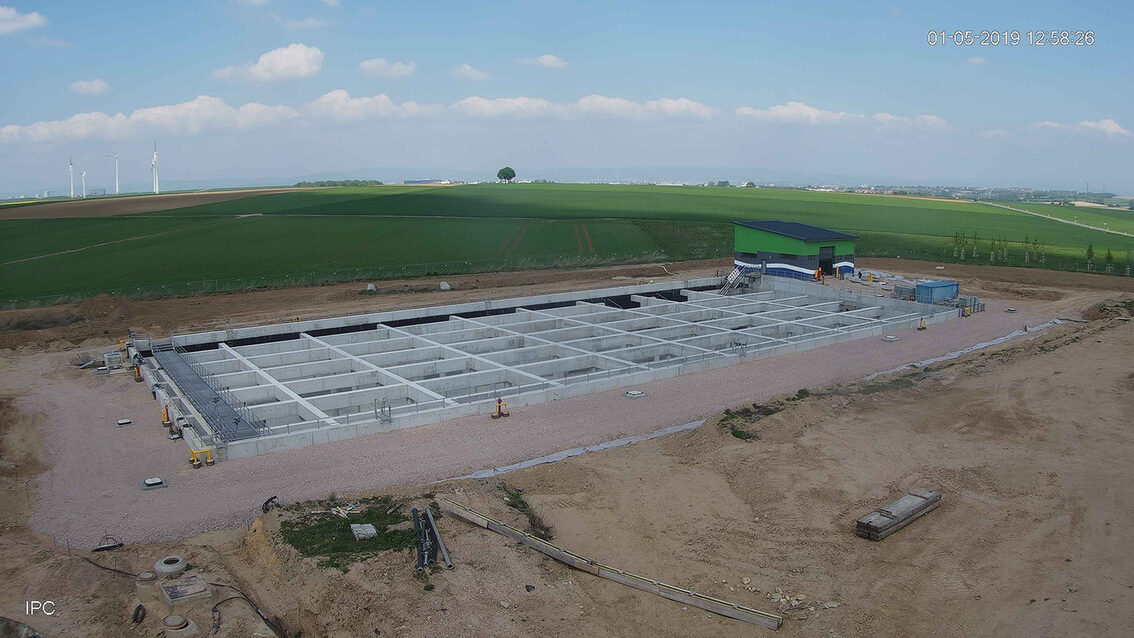 Chantier du bassin de rétention des eaux pluviales 2019