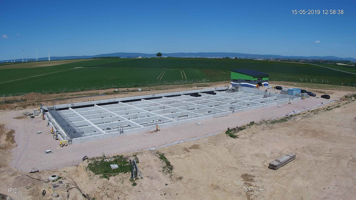 Chantier du bassin de rétention des eaux pluviales 2019