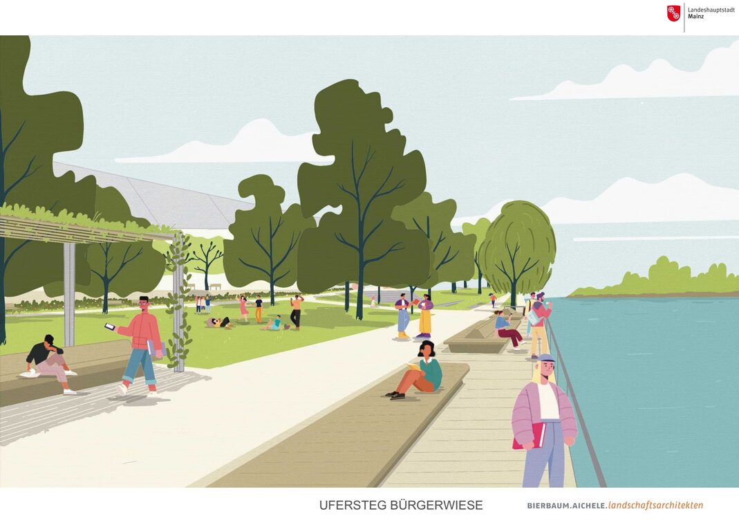 Ілюстрація пішохідного мосту Бюргервізе