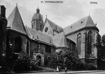 Widok St Stephen's z pocztówki z około 1880 r.